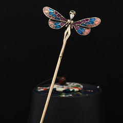 Dragonfly Girl Alloy Hairpin Retro Headwear