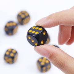 10pcs Dot Rounded Dice Board Game Accessories 1.0in