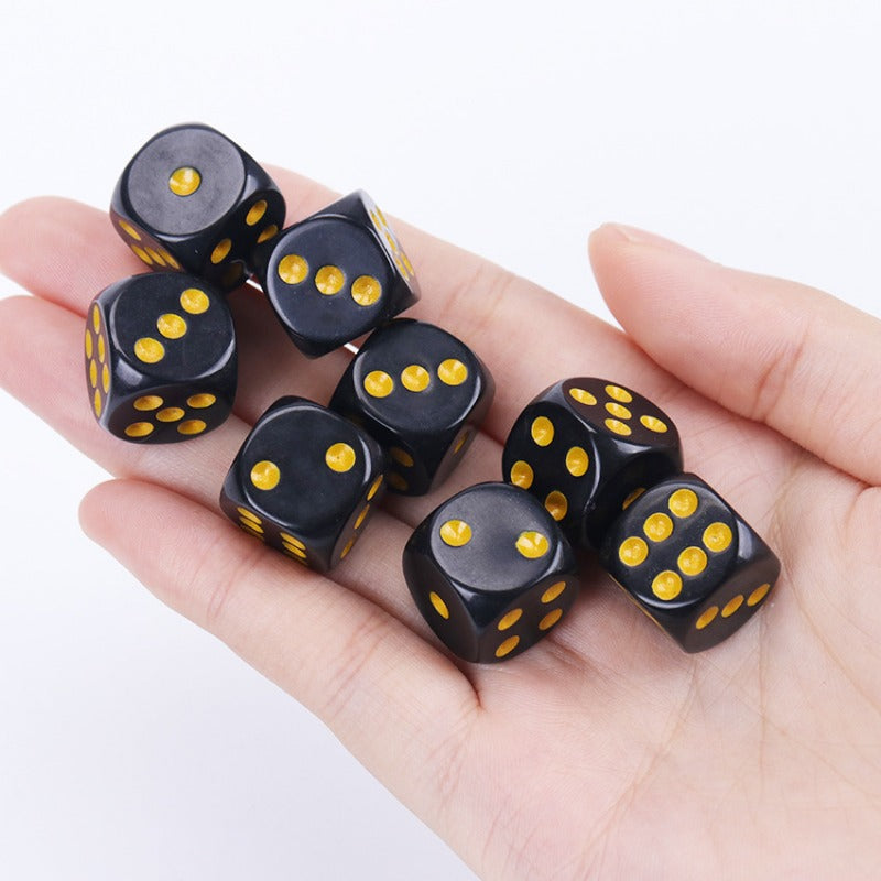 10pcs Dot Rounded Dice Board Game Accessories 1.0in
