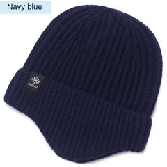 Men's Winter Hat Thick Knit Beanie With Fleece Lining