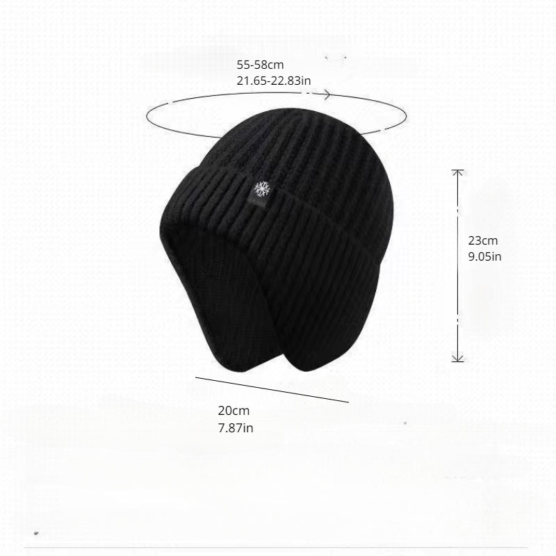 Men's Winter Hat Thick Knit Beanie With Fleece Lining