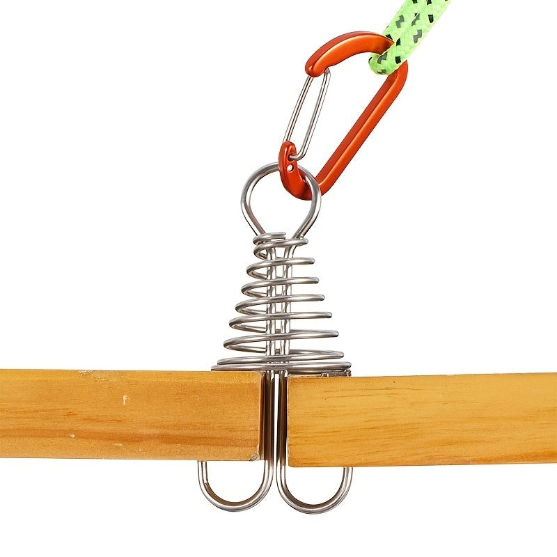 Adjustable Anchor Pegs with Carabiner - Camping Essential
