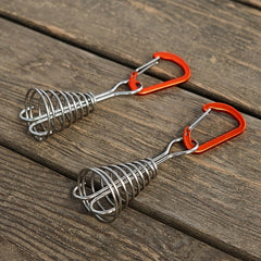 Adjustable Anchor Pegs with Carabiner - Camping Essential