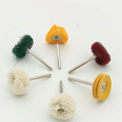 6pcs Mini Drill Abrasive Brush Nylon Buffing Polishing Wheel Rotary Tool Set