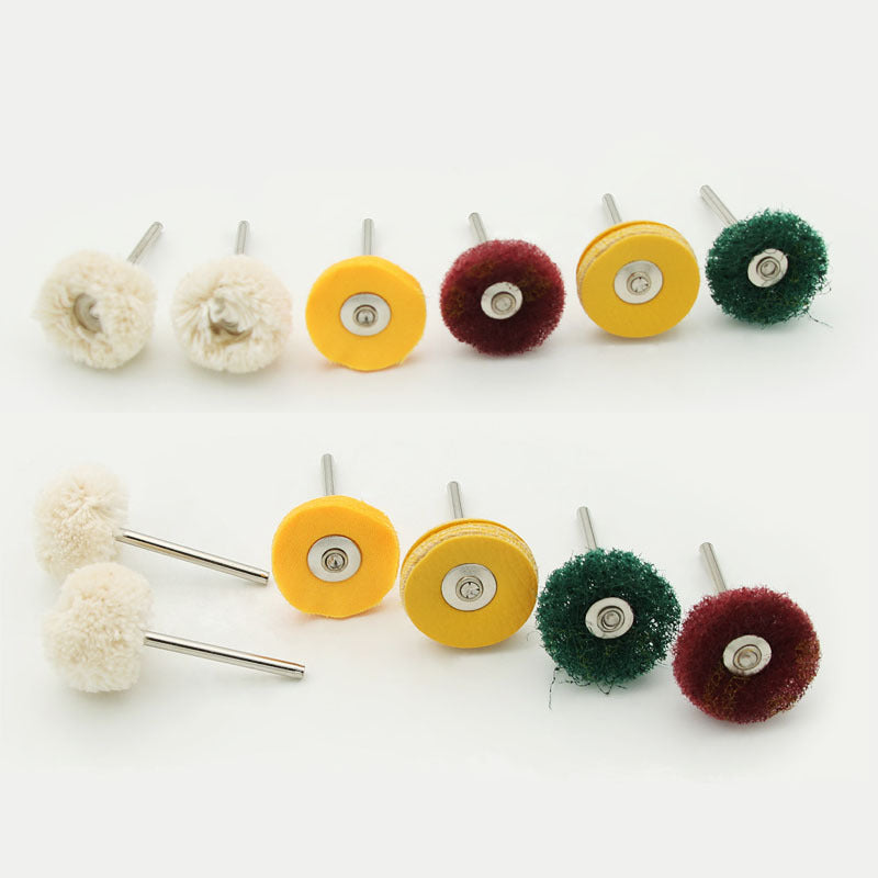 6pcs Mini Drill Abrasive Brush Nylon Buffing Polishing Wheel Rotary Tool Set