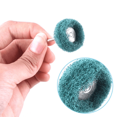 6pcs Mini Drill Abrasive Brush Nylon Buffing Polishing Wheel Rotary Tool Set