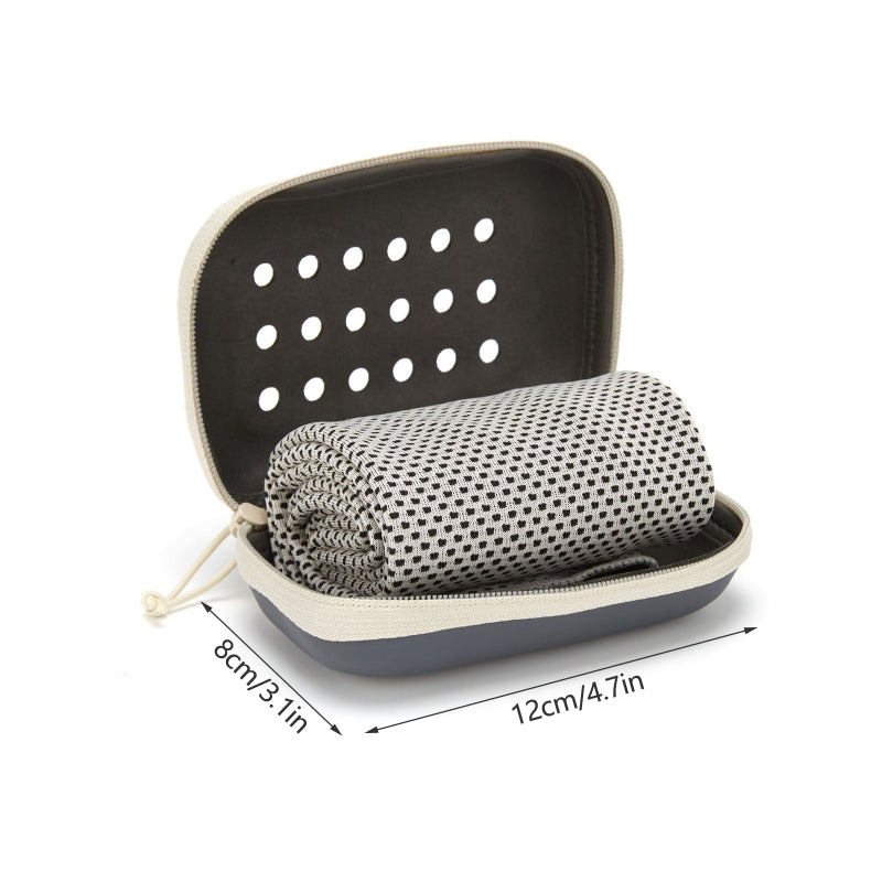 Quick Drying Cooling Towel with Storage Box for Sports Running Yoga & Gym