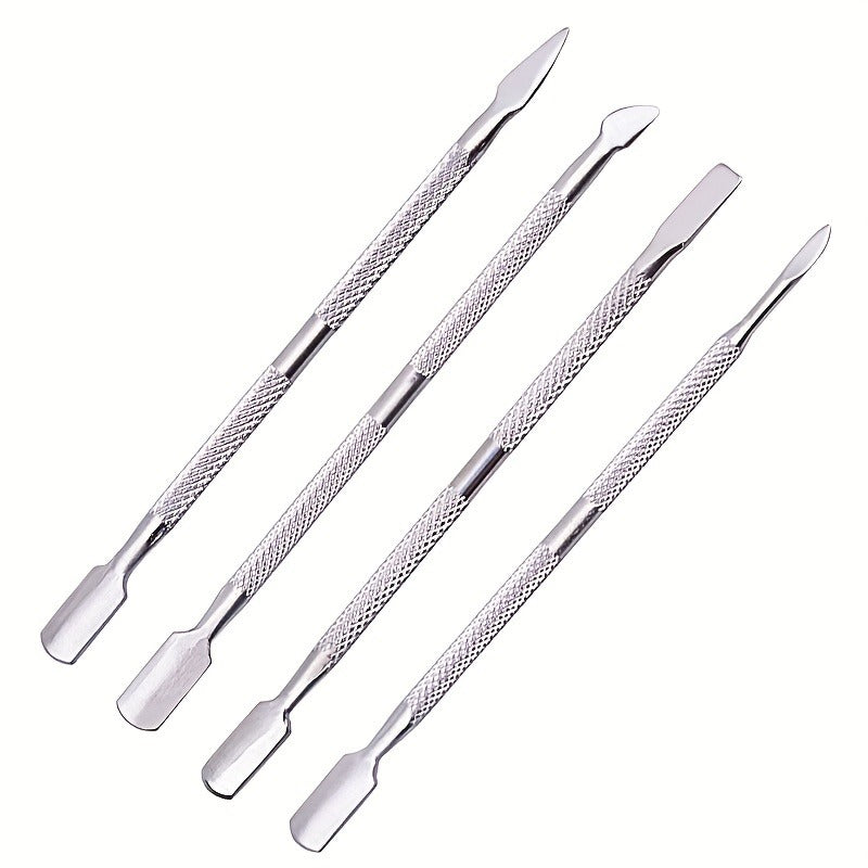 4pcs Stainless Steel Cuticle Pusher Dead Skin Removal Tool