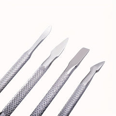 4pcs Stainless Steel Cuticle Pusher Dead Skin Removal Tool