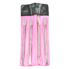4pcs Stainless Steel Cuticle Pusher Dead Skin Removal Tool