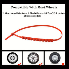 5pcs Reusable Car Snow Chains Universal Adjustable Emergency Portable Snow Tire