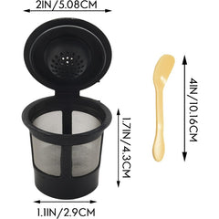 3pcs Coffee Filter Reusable K Cups Replacement for 1.0 & 2.0