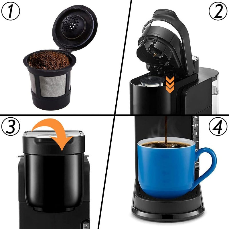 3pcs Coffee Filter Reusable K Cups Replacement for 1.0 & 2.0