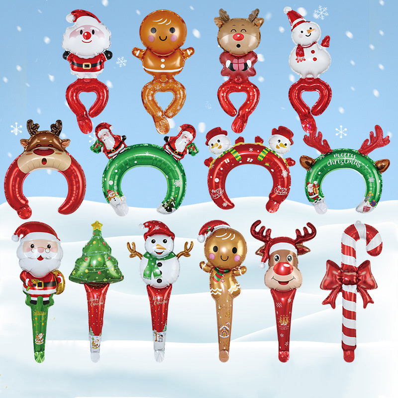 Christmas Aluminum Foil Balloon Decoration Set