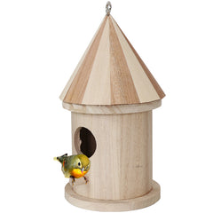2pcs Wooden Bird Nests Hanging Bird House Outdoor Garden Decoration
