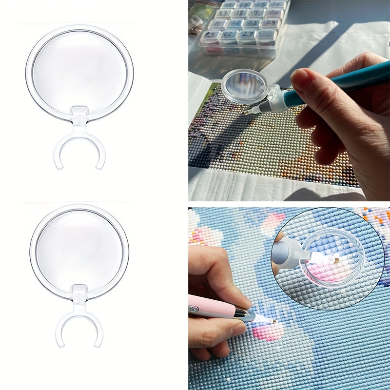 2pcs Diamond Painting Magnifying Glass & Pen Tool Set
