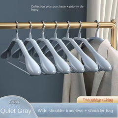 5pcs Wide Shoulder Clothes Hanger Adult Non-slip Coat Hanger Sun-proof