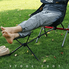 Collapsible Camping Stool Foot Recliner Portable Folding Footstool