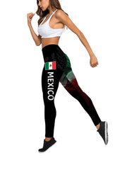 Graphic Print Tank Top & Leggings Fitness Outfit Set