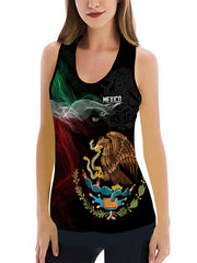 Graphic Print Tank Top & Leggings Fitness Outfit Set