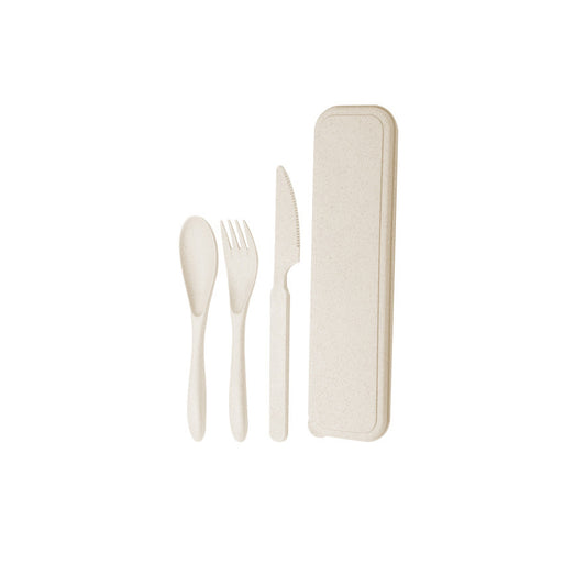 3-In-1 Camping Utensil Set with Case - Reusable Travel Utensils