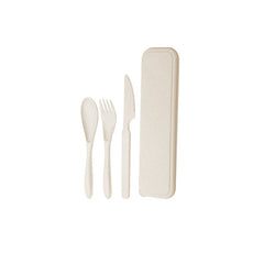 3-In-1 Camping Utensil Set with Case - Reusable Travel Utensils