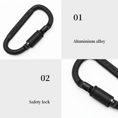 2pcs Locking Carabiner Clips Heavy Duty Twistlock Buckles for Camping Hiking