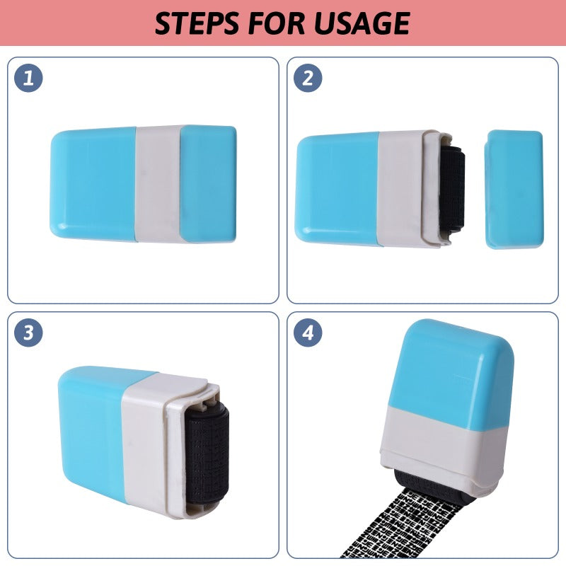 Roller Stamp Privacy Protection Set & Yellow Stamp