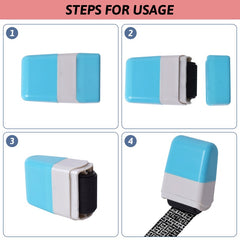 Roller Stamp Privacy Protection Set & Yellow Stamp