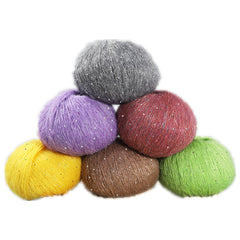 Sequined Knitting Yarn Crochet DIY Soft Lace Wool Thread