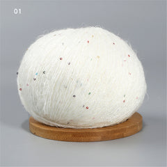 Sequined Knitting Yarn Crochet DIY Soft Lace Wool Thread