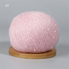 Sequined Knitting Yarn Crochet DIY Soft Lace Wool Thread