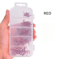 49pcs High Carbon Steel Treble Fishing Hooks Set With Box