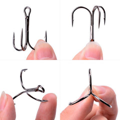 49pcs High Carbon Steel Treble Fishing Hooks Set With Box