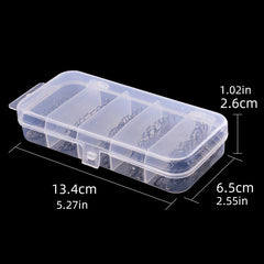 49pcs High Carbon Steel Treble Fishing Hooks Set With Box