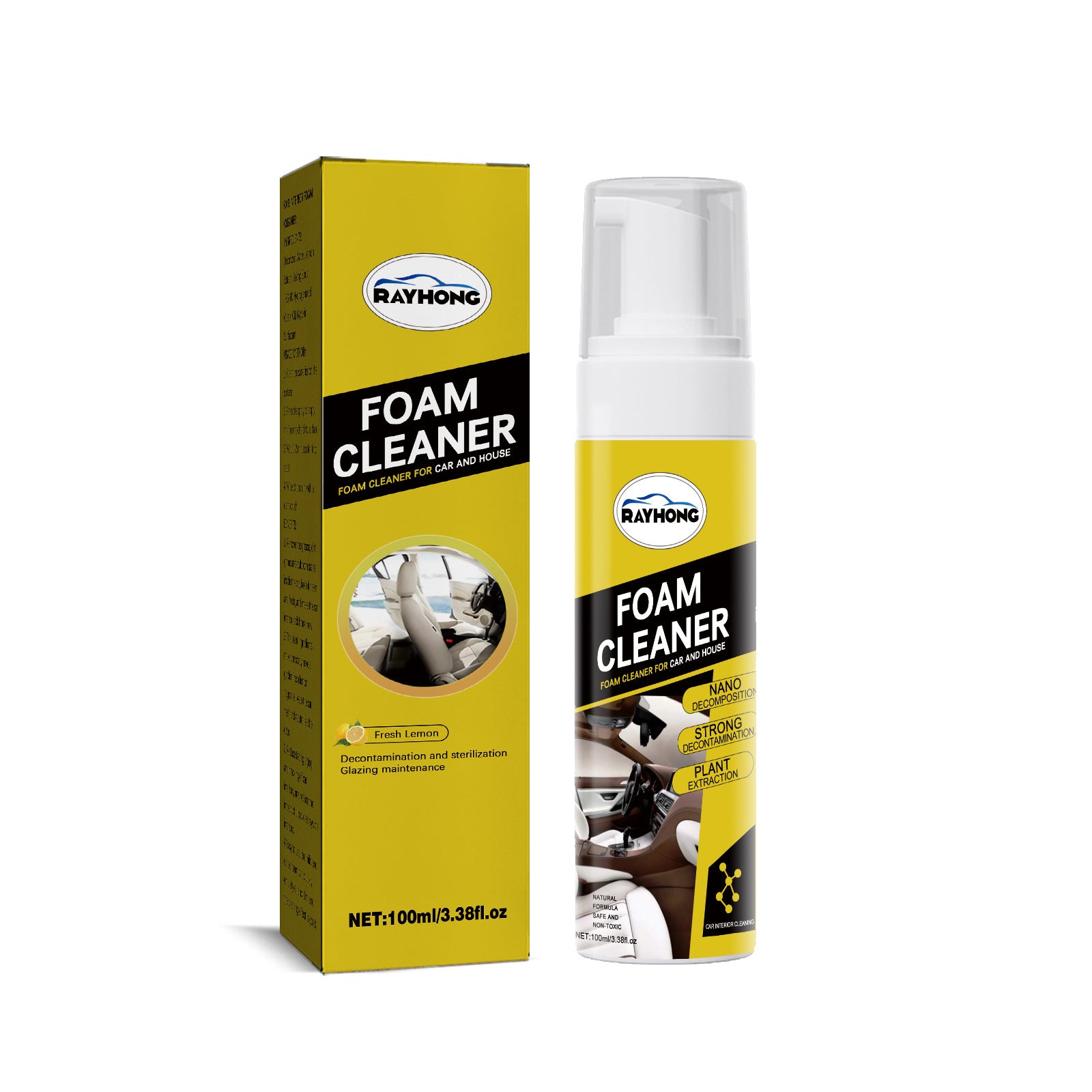 Car Interior Foam Cleaner Dust Removal Enamel Maintenance
