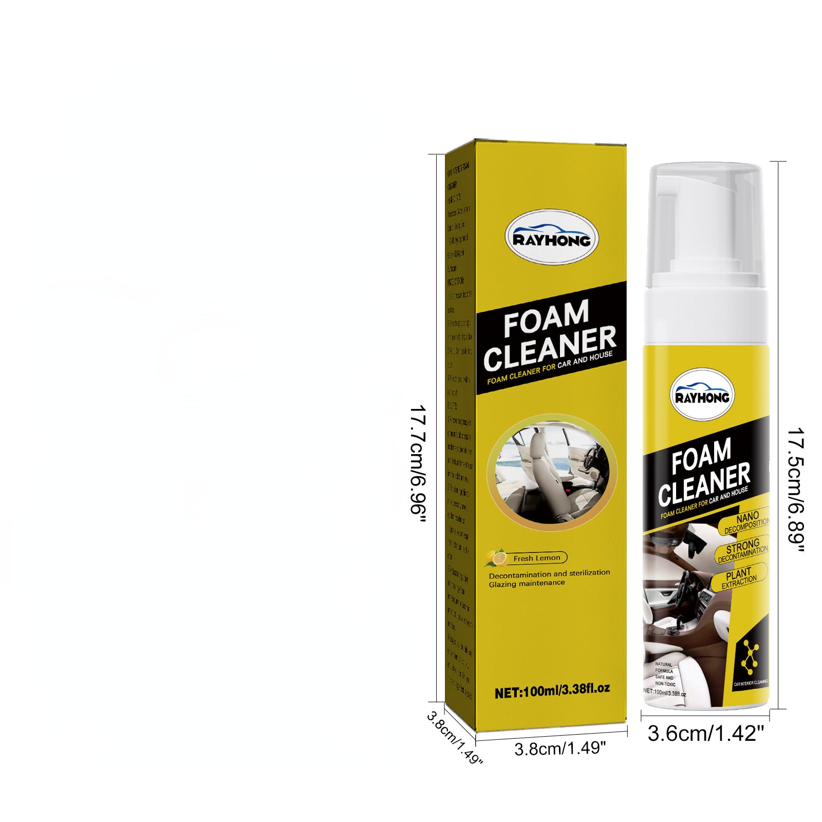Car Interior Foam Cleaner Dust Removal Enamel Maintenance