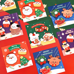 4pcs Christmas Sticky Notes Variety Pack Cute Student Sticky Notes Paper
