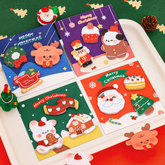 4pcs Christmas Sticky Notes Variety Pack Cute Student Sticky Notes Paper