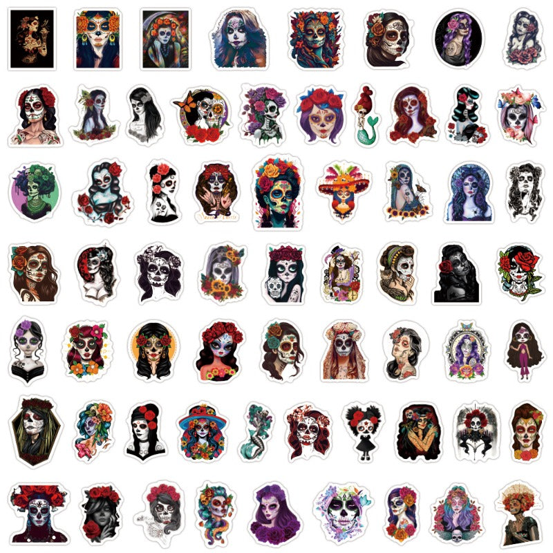 64pcs Dead Graffiti Stickers for Motorcycles Laptops DIY Waterproof