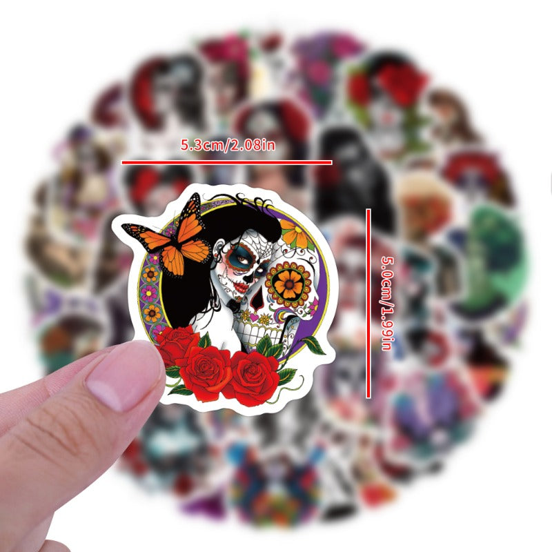 64pcs Dead Graffiti Stickers for Motorcycles Laptops DIY Waterproof