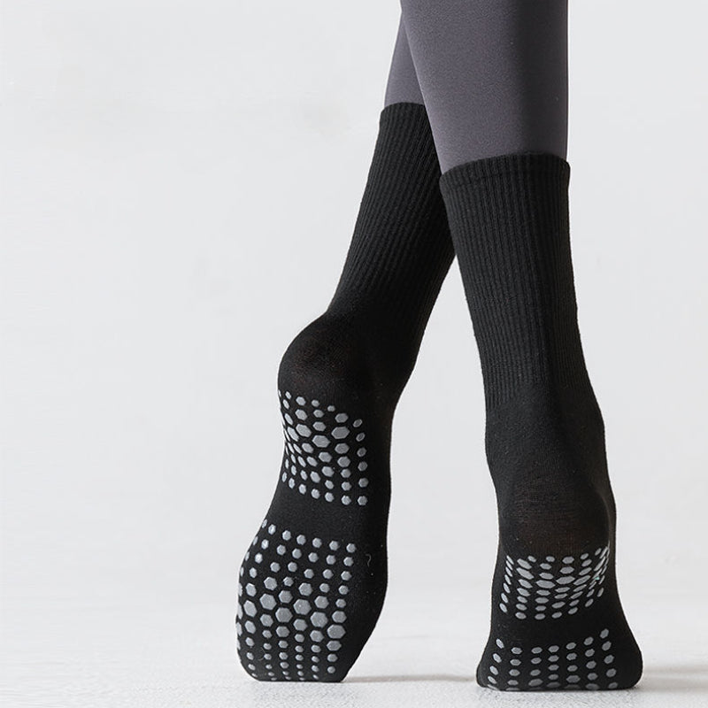 Non Slip Yoga Socks for Pilates Barre Ballet - Mid Calf