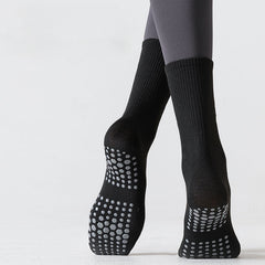 Non Slip Yoga Socks for Pilates Barre Ballet - Mid Calf