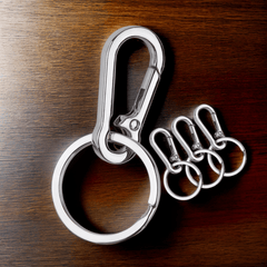 50pcs Stainless Steel Key Ring Keychain for Camping Hiking