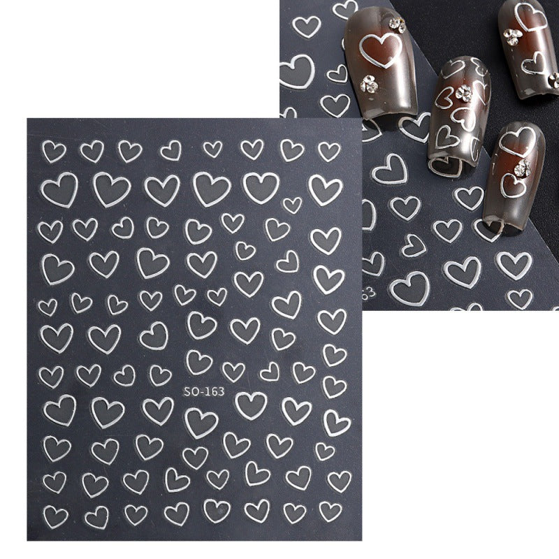 Heart Shaped Nail Stickers For Women Easy DIY Manicure