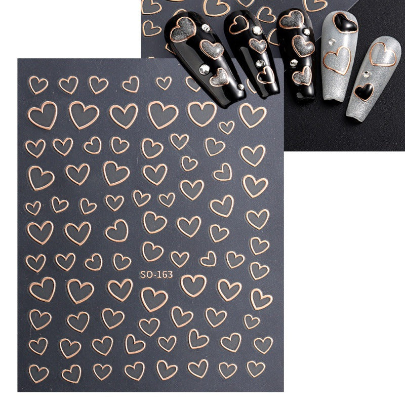 Heart Shaped Nail Stickers For Women Easy DIY Manicure