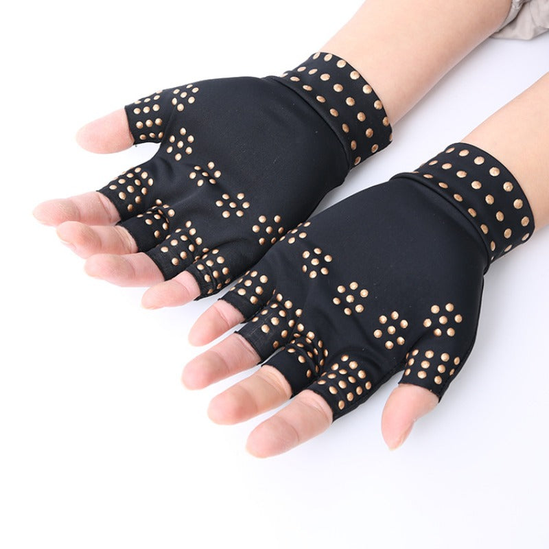 2pcs Compression Gloves For Women & Men Non Slip Glue Dot Sports Gloves