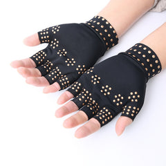 2pcs Compression Gloves For Women & Men Non Slip Glue Dot Sports Gloves
