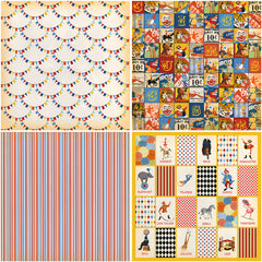 20pcs Circus Material Paper Retro Journal for DIY Gift Arts Crafts