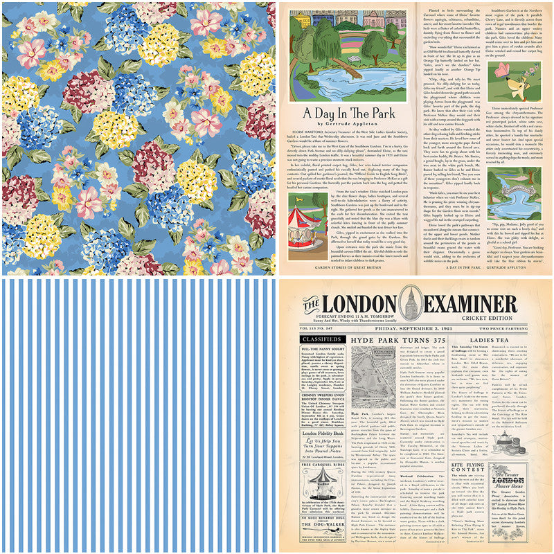 20pcs Large Size Retro Garden Paper for DIY Journal Decoration